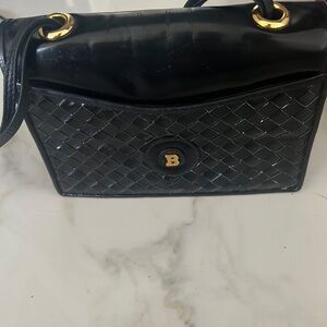Bally black leather cross body